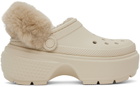 Crocs Off-White Stomp Lined Clogs