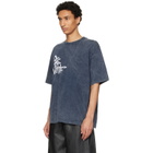 Off-White Navy Spray Painting Skate T-shirt