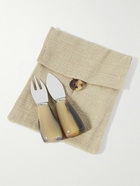 Brunello Cucinelli - Horn and Stainless Steel Set of Two Cheese Knives