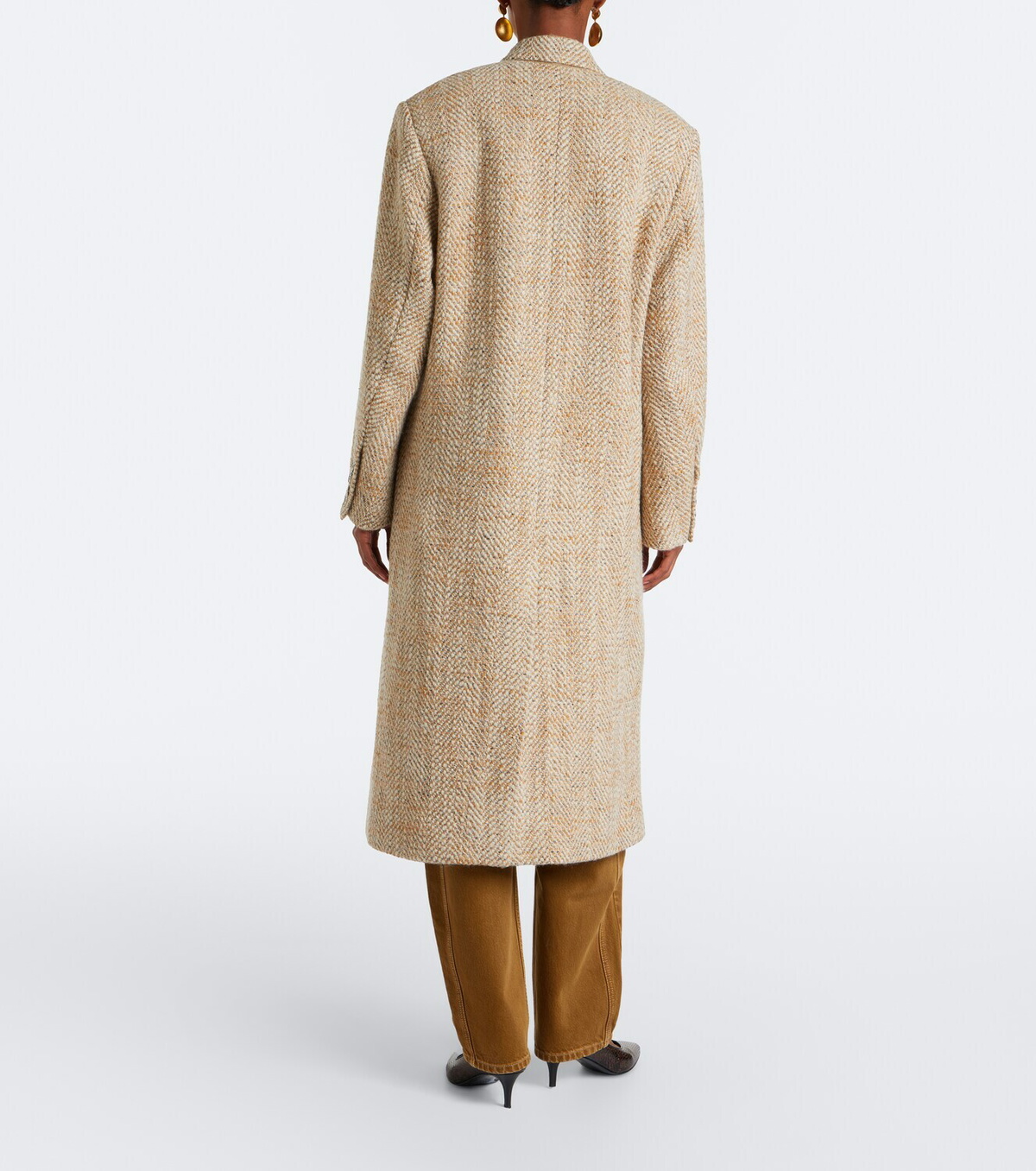 Marant Etoile Pilda herringbone double-breasted coat