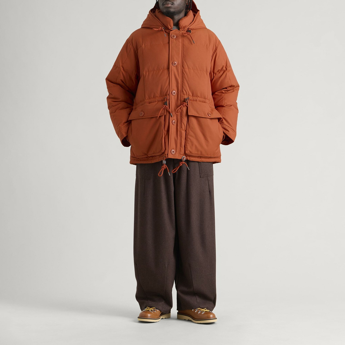 FrizmWORKS Men's Karakoram Down Parka Jacket in Orange