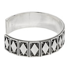 Emanuele Bicocchi Silver Rhombus Pattern Bracelet