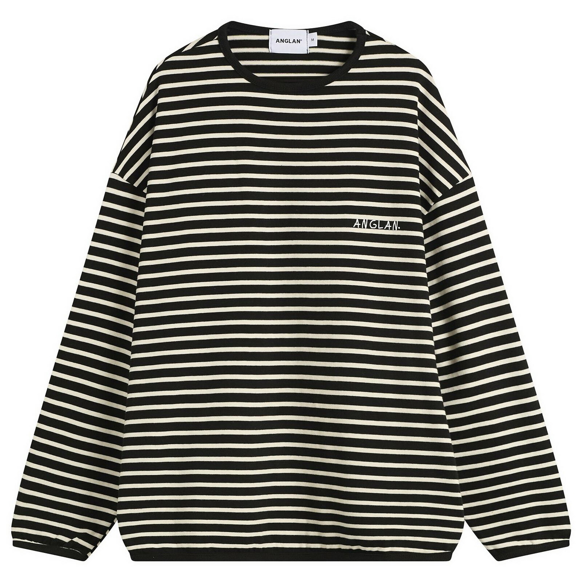 Anglan Men's Striped Long Sleeve in Black