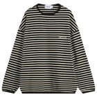 Anglan Men's Striped Long Sleeve in Black