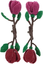 Chopova Lowena SSENSE Exclusive Multicolor Rose Earrings