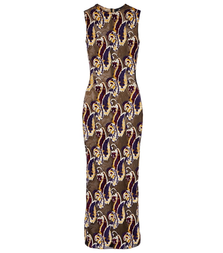 Photo: Etro Paisley semi-sheer midi dress
