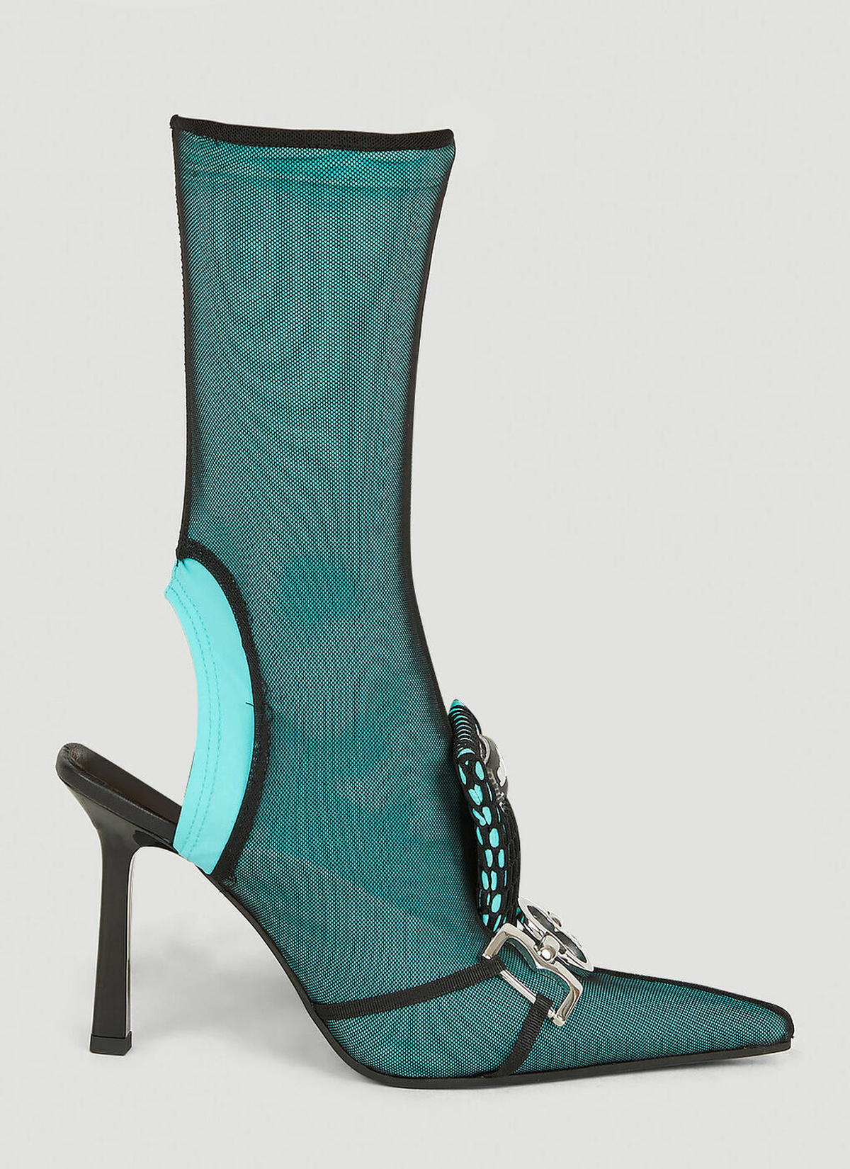 Lima Sock High Heel Boots in Blue Ancuta Sarca