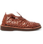 Yuketen - Crus Woven Leather Sandals - Men - Brown