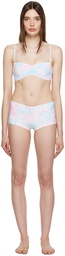 Frankies Bikinis SSENSE Exclusive White & Pink Cleo & Genevieve Bikini