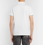 Saint Laurent - Embroidered Cotton-Piqué Polo Shirt - Men - White