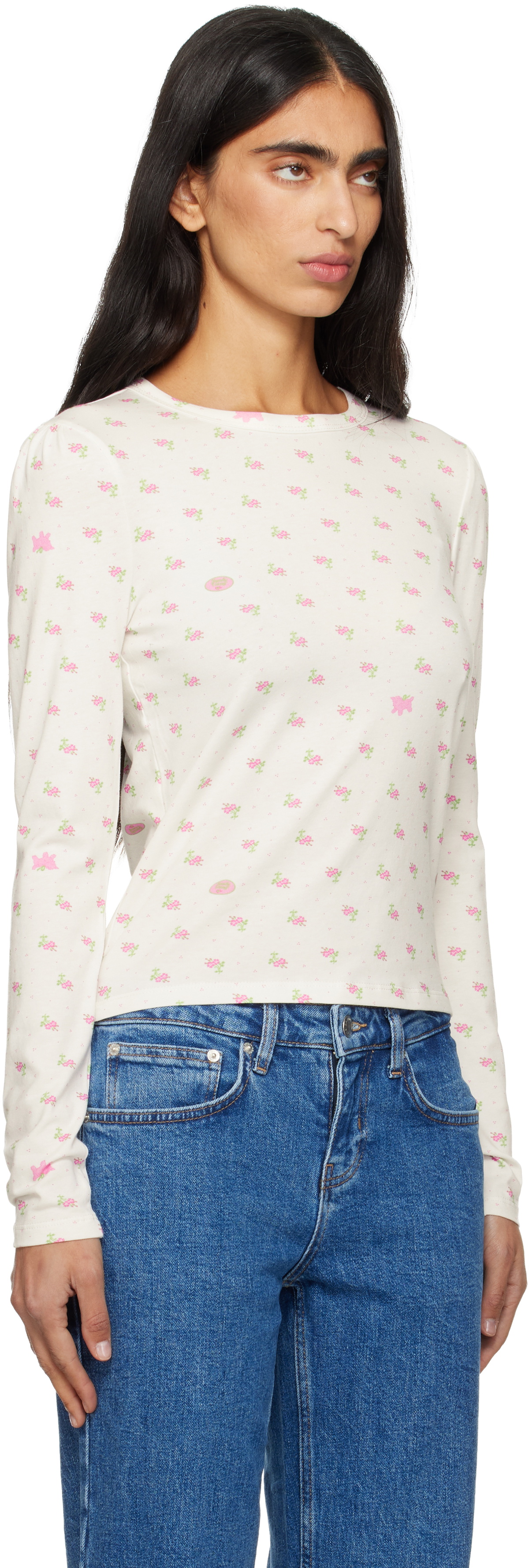 Sandy Liang White Nap T-shirt