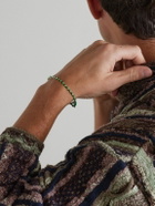 Mikia - Silver Beaded Bracelet - Green
