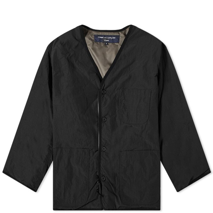 Photo: Comme des Garçons Homme Men's Reversible Zip Liner Jacket in Black/Charcoal