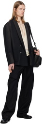 JiyongKim Black Sun-Bleached Tailored Blazer