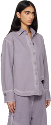 The Attico Purple Eliza Denim Shirt