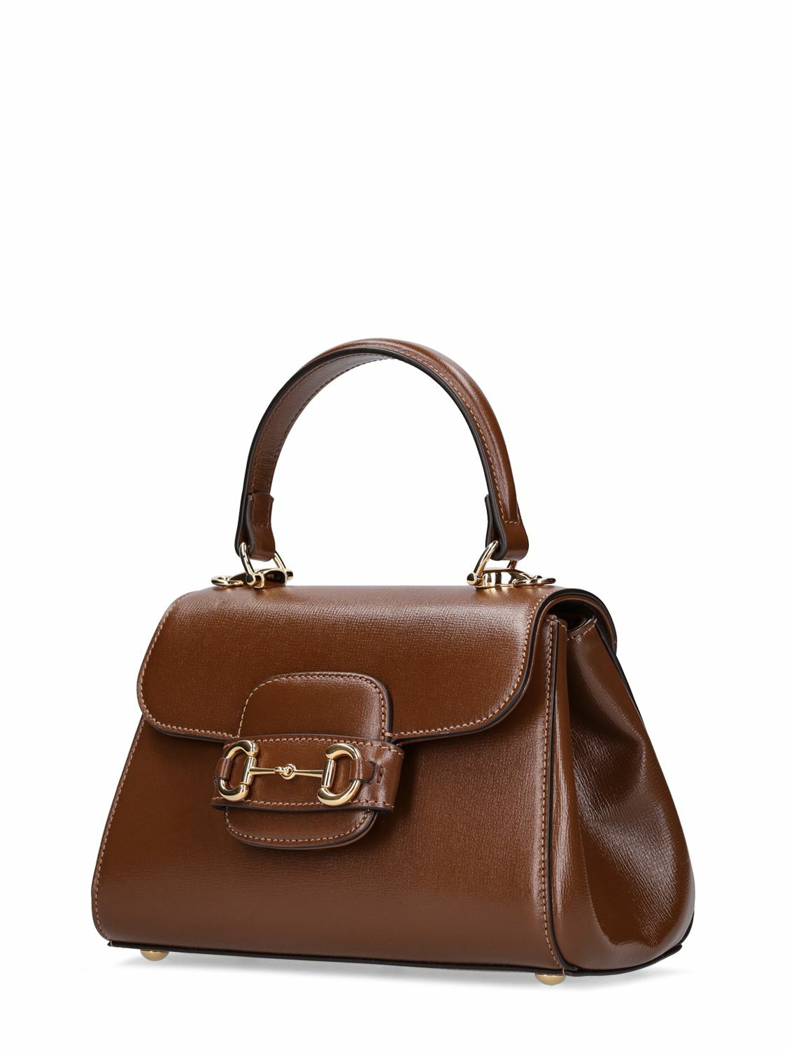 GUCCI - 1955 Horsebit Leather Top Handle Bag