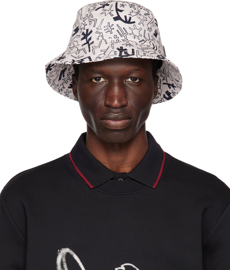 PS by Paul Smith White Dancing Flower Bucket Hat PS by Paul Smith