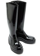 Kassl Editions X Tretorn Tijntje Glossed Rubber Wellington Boots Black