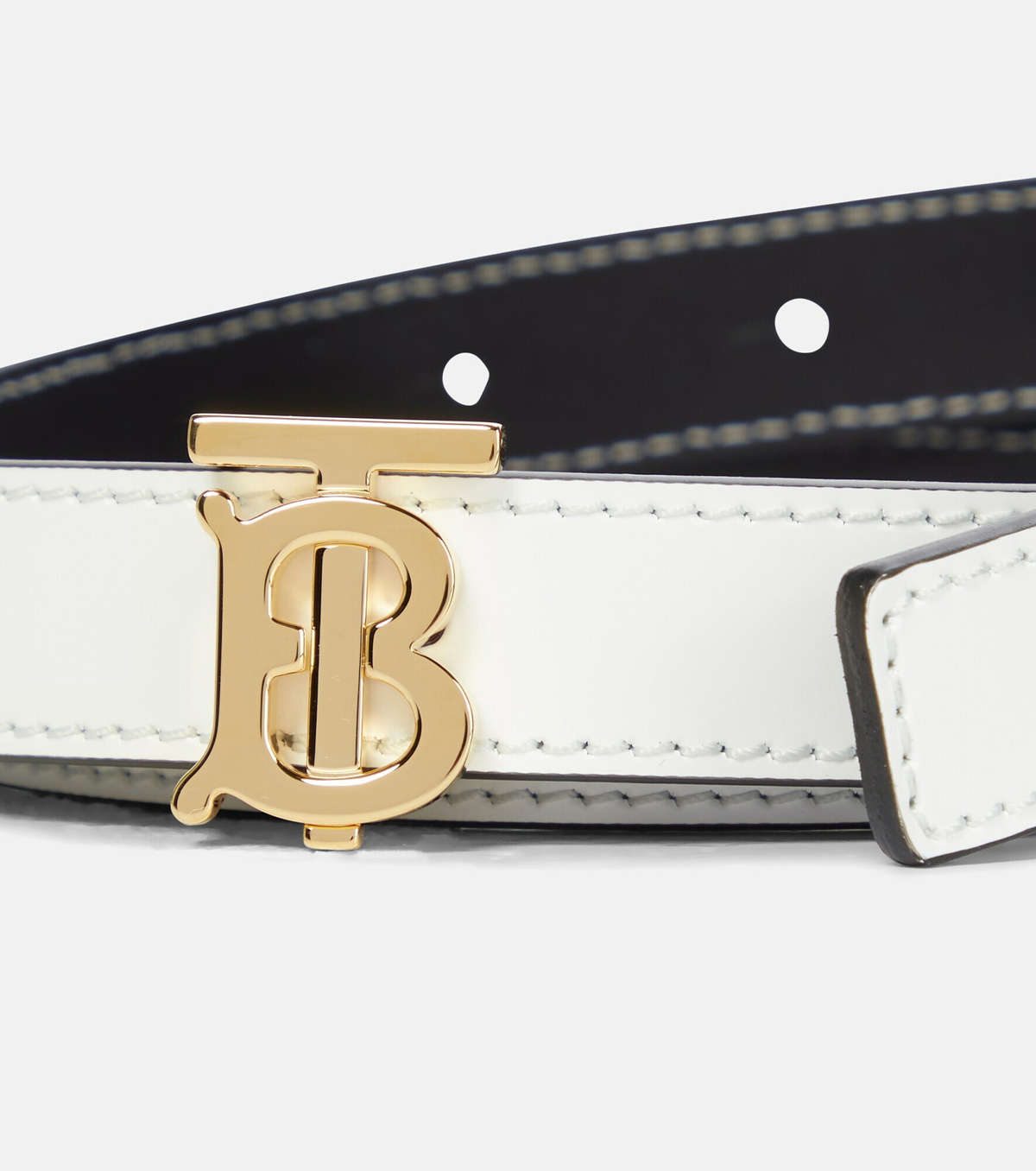Burberry - Tb-buckle Leather Belt - Mens - Black Multi