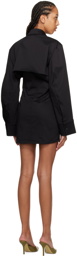 Yuzefi Black Trench Shirt Minidress