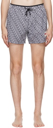 Hugo Black & White Quick-Dry Swim Shorts