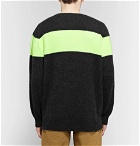 The Elder Statesman - Striped Cashmere Sweater - Charcoal