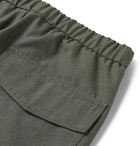 Barena - Grey-Green Tapered Cropped Woven Trousers - Green