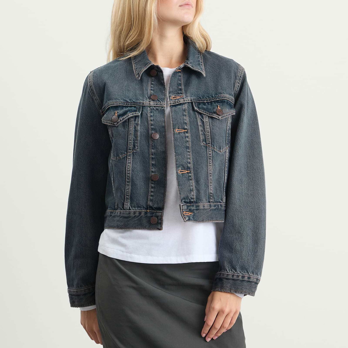 Samsøe Samsøe Women's Sabeth Denim Jacket in Burnt Oak