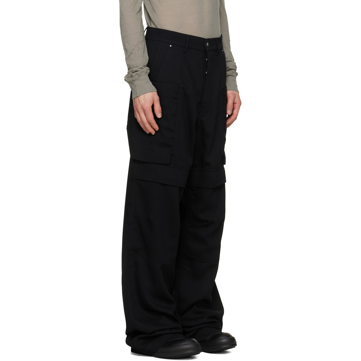 Rick Owens Black Tower Stefan Cargo Pants