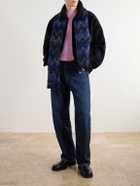 Missoni - Striped Crochet-Knit Wool Scarf - Blue