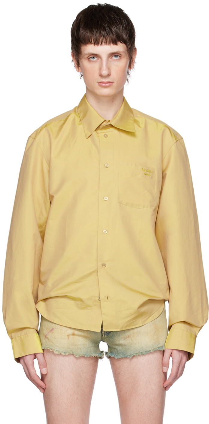 Martine Rose Gold Shrunken Shirt Martine Rose