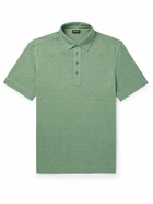 Zegna - Slim-Fit Linen Polo Shirt - Green