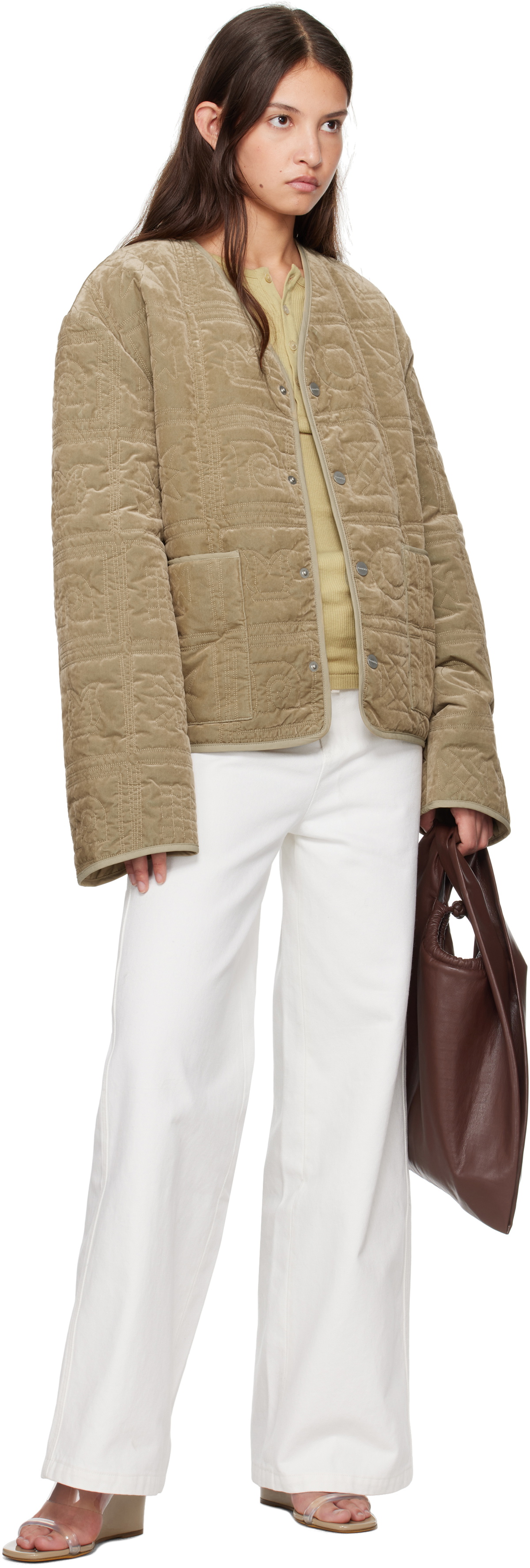 Nanushka Tan Adara Jacket