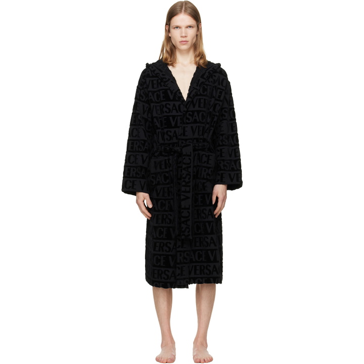 Photo: Versace Black 'Versace Allover' Bathrobe