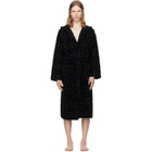 Versace Black 'Versace Allover' Bathrobe
