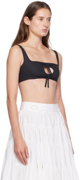 Sandy Liang Black Recess Tank Top