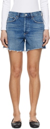 AGOLDE Blue Nye Denim Shorts