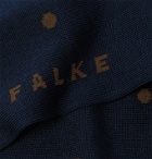 FALKE - Polka-Dot Fil d'Ecosse Cotton-Blend Socks - Blue