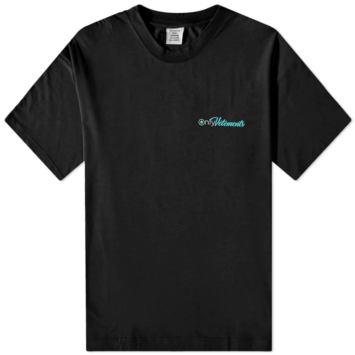 Photo: Vetements Men's Only T-Shirt in Washed Black
