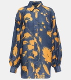 Lee Mathews Floral ramie shirt