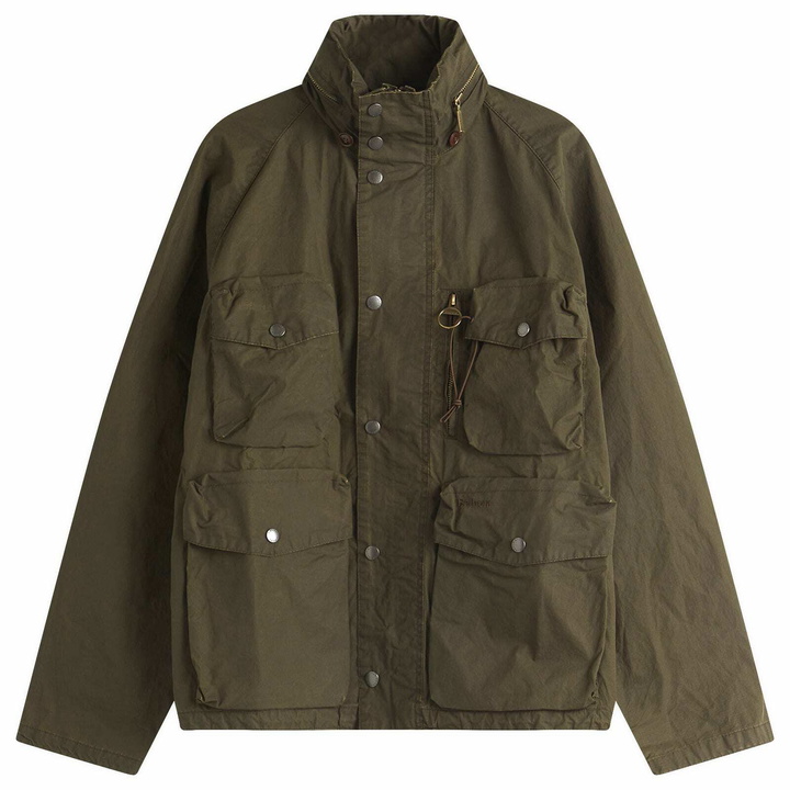 Photo: Barbour Men's Heritage+ Westmorland Showerproof Jacket in Pigment Green