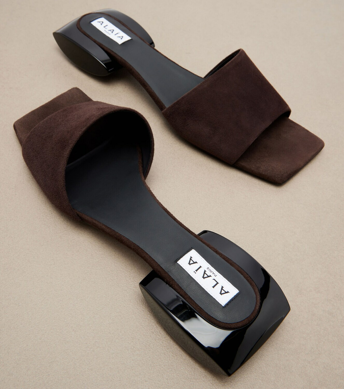 Alaïa Ellipse suede mules