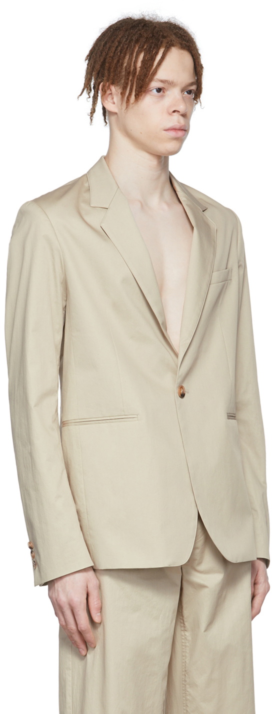 Maryam Nassir Zadeh Khaki Focus Blazer