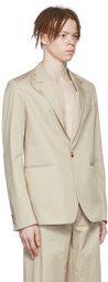 Maryam Nassir Zadeh Khaki Focus Blazer