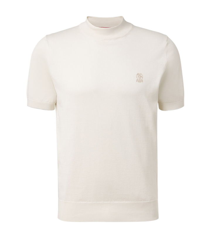 Photo: Brunello Cucinelli Logo cotton sweater
