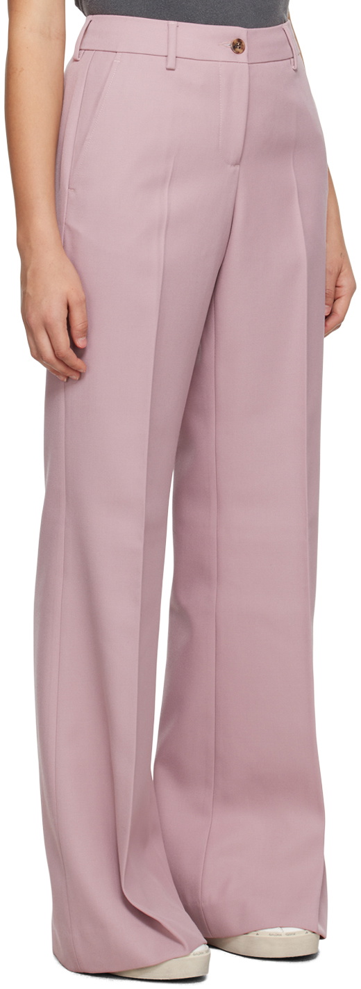 Topshop straight tailored pant in bright pink | ASOS