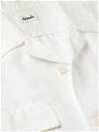 CHIMALA - Camp-Collar Herringbone Ramie and Cotton-Blend Shirt - White - S