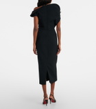 Safiyaa Reina asymmetric embellished midi dress