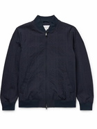 Richard James - Cotton-Blend Seersucker Bomber Jacket - Blue