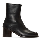 Maison Margiela Black Leather Heeled Tabi Boots